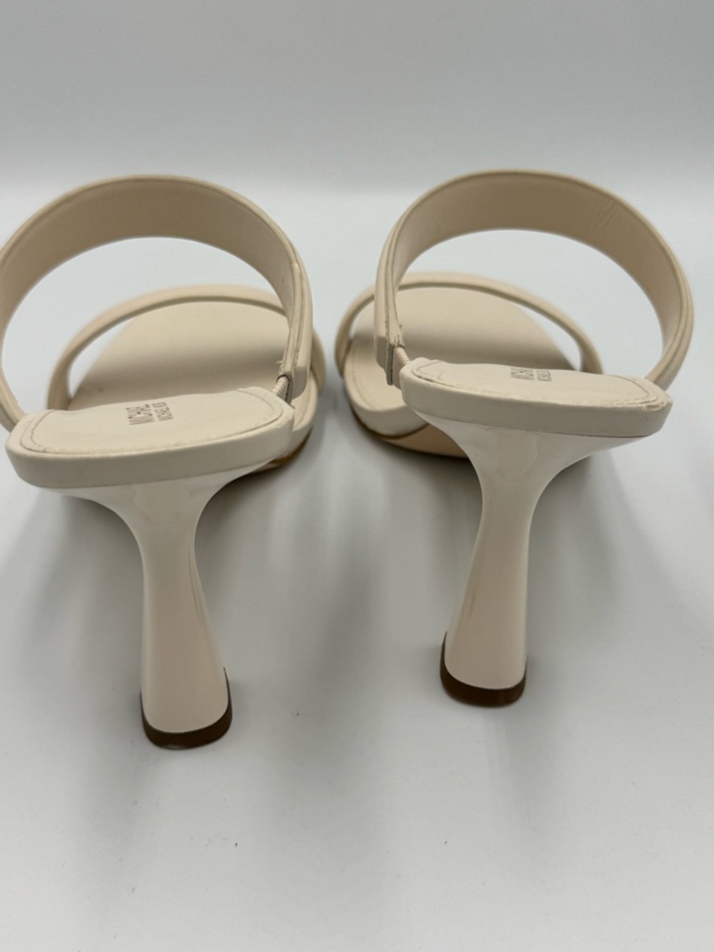 Michael Kors Strappy Slide Heels Nude Minimal Sandals Womens 9.5 M - Picture 5 of 7